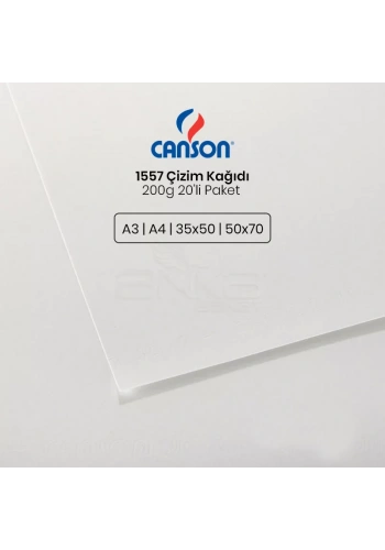 Canson 1557 Çizim Kağıdı 200g 20li Paket