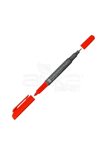 Marabu Graphix Permanent Marker Çift Uçlu 1.0mm-0.5mm 013 Orange