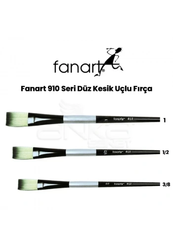 Fanart 910 Seri Düz Kesik Uçlu Fırça
