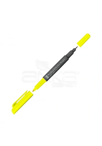 Marabu Graphix Permanent Marker Çift Uçlu 1.0mm-0.5mm 019 Yellow