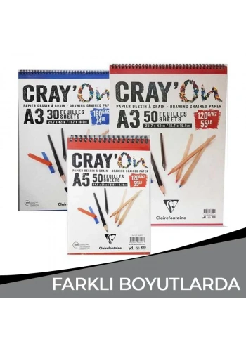 Clairefontaine Crayon Çizim Blok Spiralli 120g