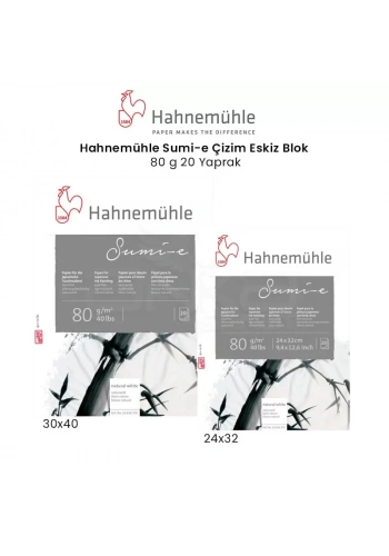 Hahnemühle Sumi-e Çizim Eskiz Blok 80g 20 Yaprak