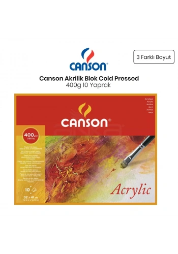 Canson Acrylic Blok Cold Pressed 400g 10 Yaprak