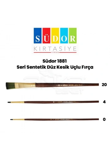 Südor 1881 Seri Sentetik Düz Kesik Uçlu Fırça
