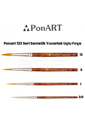 Ponart 123 Seri Sentetik Yuvarlak Uçlu Fırça