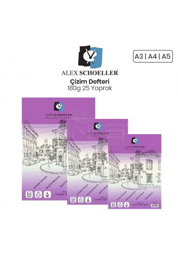 Alex Schoeller Çizim Defteri 180g 25 Yaprak