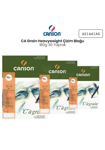 Canson CA Grain Heavyweight Çizim Bloğu 180g 30 Yaprak