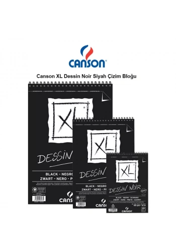 Canson XL Dessin Noir Siyah Çizim Bloğu