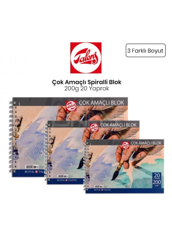 Talens Çok Amaçlı Blok Spiralli 200g 20 Yaprak