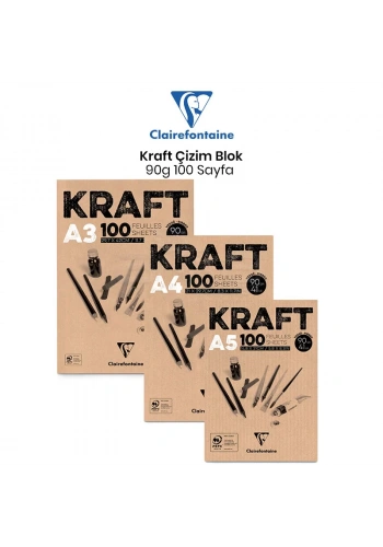 Clairefontaine Kraft Çizim Blok 90g 100 Yaprak
