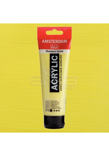 Amsterdam Akrilik Boya 120ml 274 Nickel Titanium Yellow