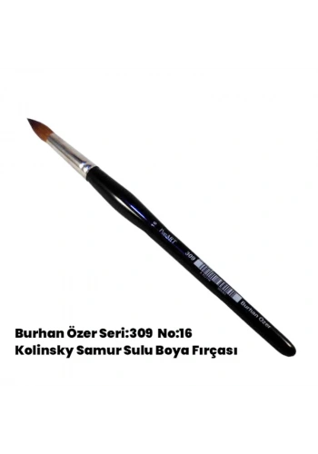 Burhan Özer Seri:309 No:16 Kolinsky Samur Sulu Boya Fırçası