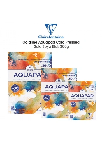 Clairefontaine Goldline Aquapad Cold Pressed Sulu Boya Blok 300g
