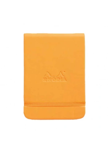 Rhodia Boutique Webnotebook Italyan Deri Kısa Kenarlı Ciltli(Üstten) Çizgili Defter Turuncu Sert Kapak