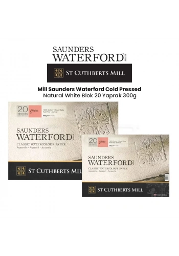 Saunders Waterford Hot Pressed Natural White Blok 20 Yaprak 300g
