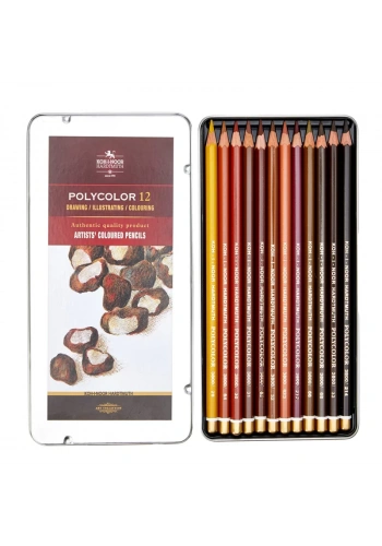 Koh-i-Noor Polycolor Kuru Boya Kalemi 12li Set Kahve Tonlar 3822