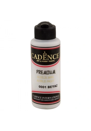 Cadence Premium Akrilik Boya 120ml 0001 Beyaz