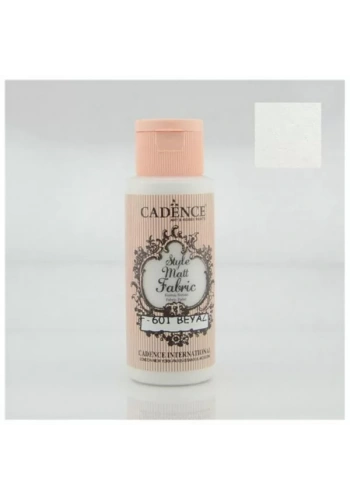 Cadence Style Matt Fabric Kumaş Boyası 59ml F601 Beyaz-White
