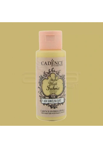 Cadence Style Matt Fabric Kumaş Boyası 59ml F604 Vanilya Sarı-Vanilla Yellow
