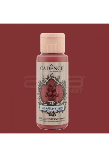 Cadence Style Matt Fabric Kumaş Boyası 59ml F608 Mercan Kırmızı-Coral Red