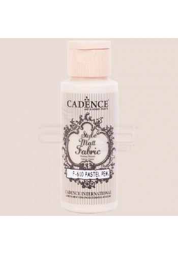 Cadence Style Matt Fabric Kumaş Boyası 59ml F610 Pastel Pembe-Pastel Pink