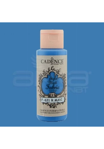 Cadence Style Matt Fabric Kumaş Boyası 59ml F631 Royal Mavi-Royal Blue