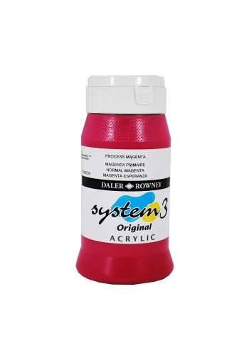 Daler Rowney System 3 Akrilik Boya 500ml 412 Process Magenta