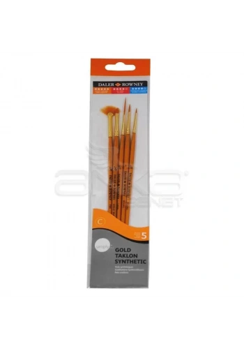 Daler Rowney Simply Gold Taklon Synthetic 5li Fırça Seti Kod:500