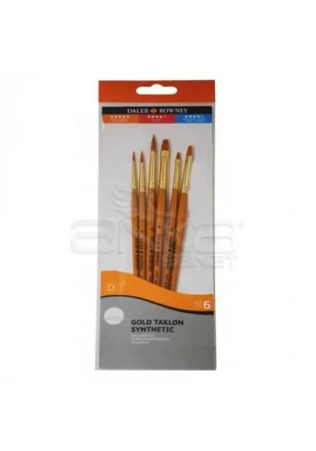 Daler Rowney Simply Gold Taklon Synthetic 6lı Fırça Seti Kod:601