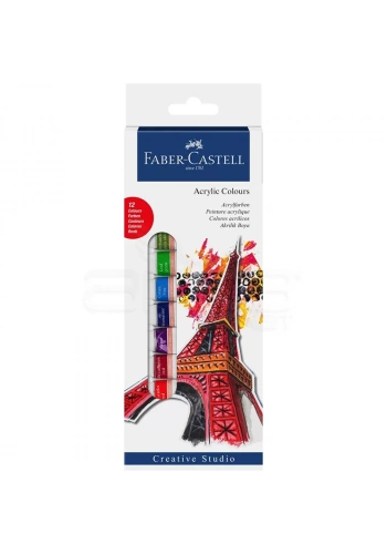 Faber Castell Akrilik Boya 12 Renk 12ml Tüp 169501