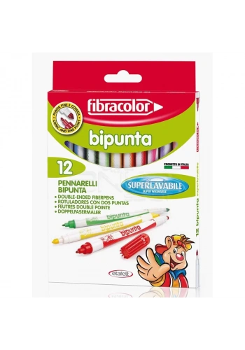 Fibracolor Bipunta Keçeli Boya Takımı 12 Renk