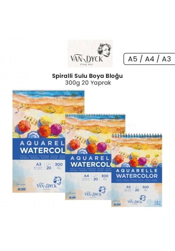 Van Dyck Spiralli Sulu Boya Bloğu 300g 20 Yaprak