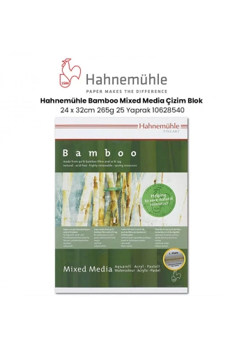 Hahnemühle Bamboo Mixed Media Çizim Blok 24 x 32cm 265g 25 Yaprak 10628540