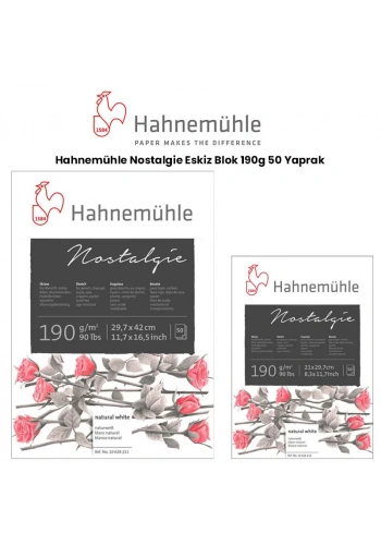 Hahnemühle Nostalgie Eskiz Blok 190g 50 Yaprak