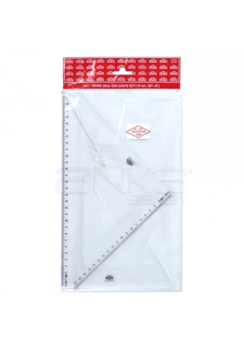 Hatas Teknik Okul Öğrenci Gönye Seti 30cm/60-45