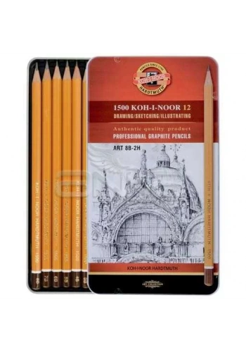 Koh-i-Noor 1500 Toison Dor 12 Dereceli Kalem Seti Art 8B-2H (1502/II)