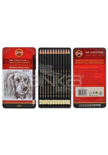 Koh-i-Noor 1900 Toison Dor 12 Dereceli Kalem Seti Art 8B-2H (1912)