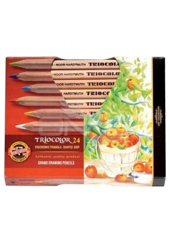 Koh-i-Noor Tricolor Grand Drawing Pencils 24lü Kuru Boya Seti (3154)