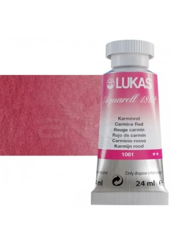 Lukas Aquarell 1862 Artist 24ml Sulu Boya 1061 Karmin Kırmızı Seri 2