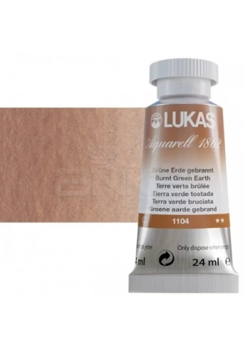 Lukas Aquarell 1862 Artist 24ml Sulu Boya 1104 Burnt Green Earth Seri 2