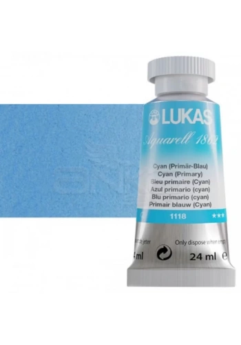 Lukas Aquarell 1862 Artist 24ml Sulu Boya 1118 Cyan Seri 2