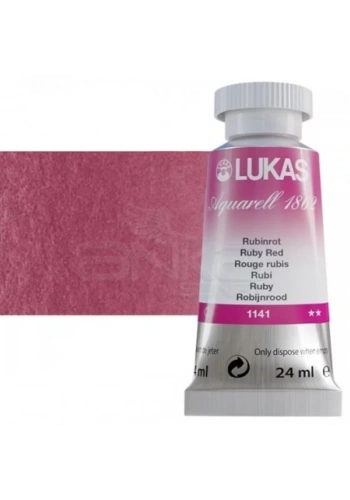 Lukas Aquarell 1862 Artist 24ml Sulu Boya 1141 Ruby Red Seri 2