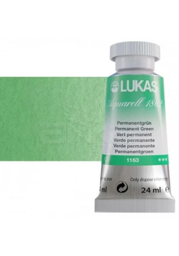 Lukas Aquarell 1862 Artist 24ml Sulu Boya 1163 Permanent Green Seri 2
