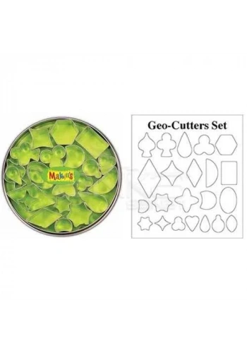 Makins Clay Kesici Kalıp Seti Geometrik 22 Desen Kod:37003
