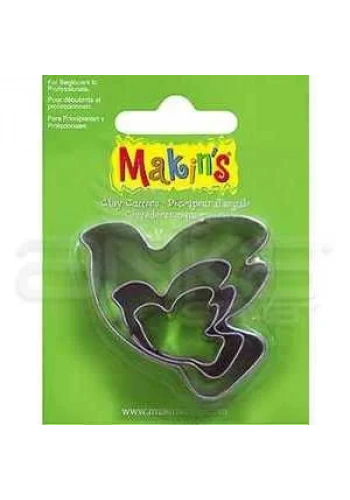 Makins Clay Kesici Kalıp Seti Kumru 3 Parça Kod:36012