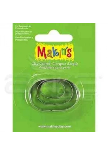 Makins Clay Kesici Kalıp Seti Oval 3 Parça Kod:36005