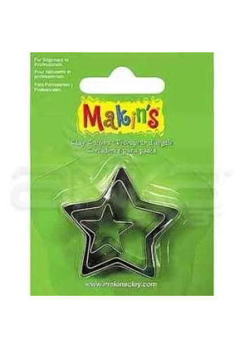 Makins Clay Kesici Kalıp Seti Yıldız 3 Parça Kod:36006