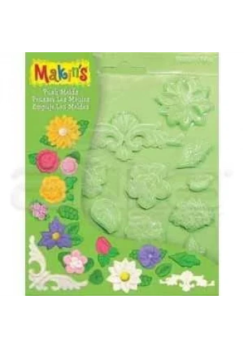 Makins Clay Push Mold Şekilleme Kalıbı Çiçekler Kod:39005