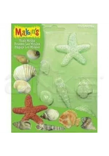 Makins Clay Push Mold Şekilleme Kalıbı Deniz Kabukları Kod:39003