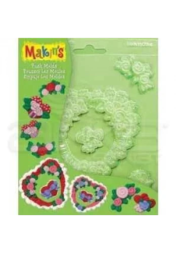 Makins Clay Push Mold Şekilleme Kalıbı Kalpler Kod:39004